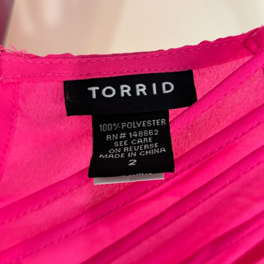 Torrid Womens Hot Pink Strappy Tank Top Torrid Size 2 2X - Picture 2 of 10